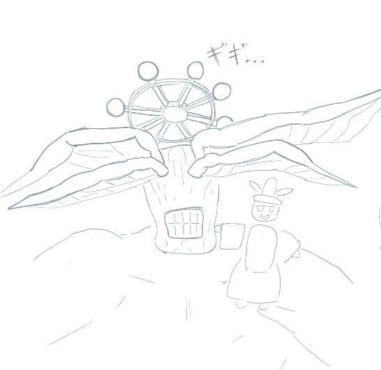 絵チャで描いた、適応される摩多羅隠岐奈